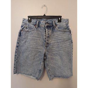 NWT Old Navy High-Waisted Slouchy Button-Fly Cut-Off Jean Shorts 9" inseam